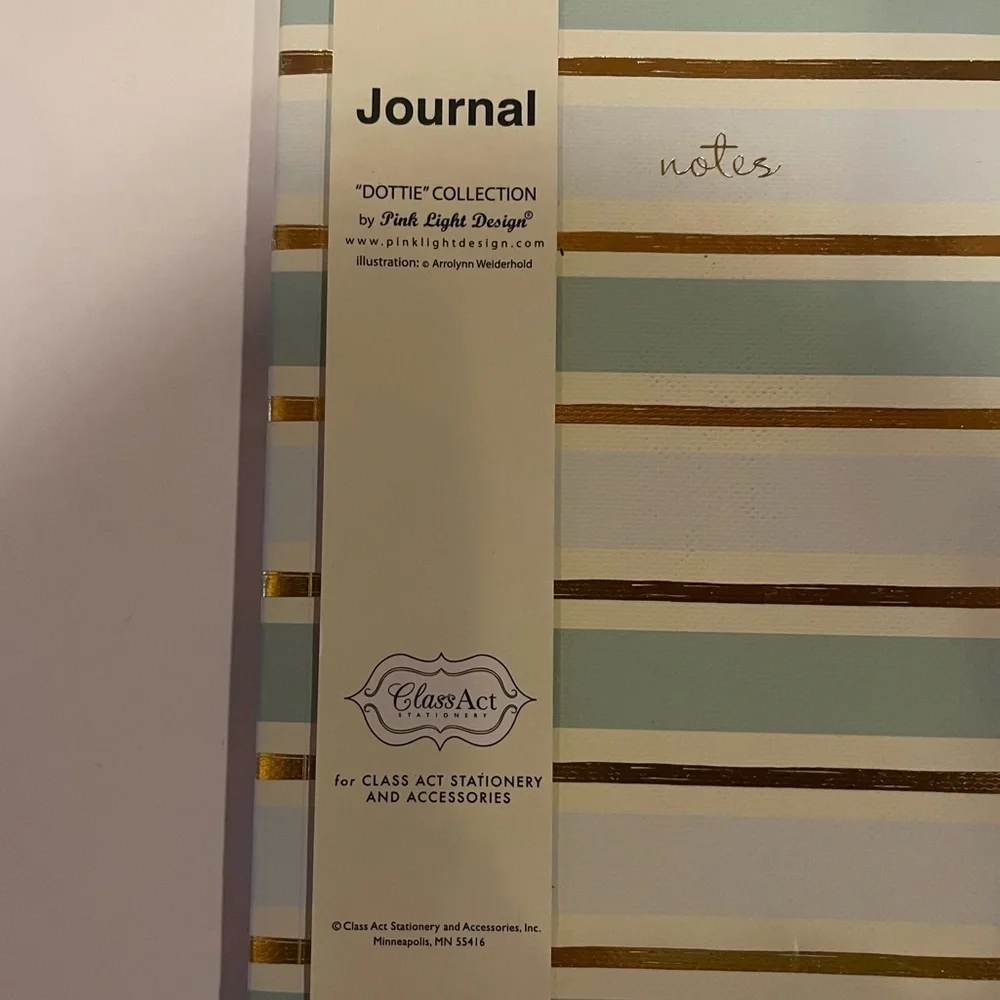 PINK LIGHT DESIGN “DOTTIE” Collection Notebook NWT